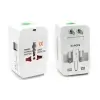 מתאם חשמל אוניברסלי לנסיעות בצבע לבן Universal Travel Adaptor | UNIADT