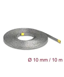 שרוול גמיש נמתח EMI לבידוד כבלים מפני השפעות אלקטרומגנטיות אורך 10 מטר בצבע כסף DELOCK | 20938