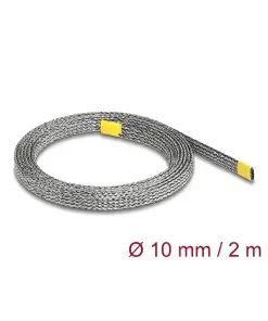 שרוול גמיש נמתח EMI לבידוד כבלים מפני השפעות אלקטרומגנטיות אורך 2 מטר בצבע כסף DELOCK | 20937