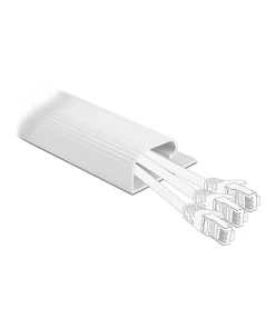 תעלה דקורטיבית לכבלים עם פס דבק להרכבה מתחת לשולחן אורך 40 ס