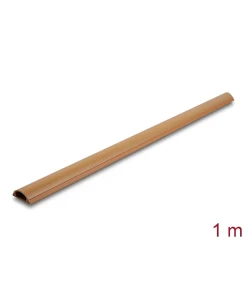 תעלת דריכה PVC דקורטיבית לכבלים עם פס דבק צבע דמוי עץ אורך 1 מטר DELOCK | 20731