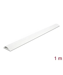 תעלת דריכה PVC דקורטיבית לכבלים עם פס דבק צבע לבן אורך 1 מטר DELOCK | 20705