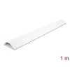 תעלת דריכה PVC דקורטיבית לכבלים עם פס דבק צבע לבן אורך 1 מטר DELOCK | 20706