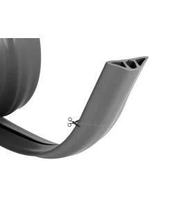 תעלת דריכה גמישה PVC דקורטיבית לכבלים עם פס דבק אורך 1.5 מטר DELOCK | 20733