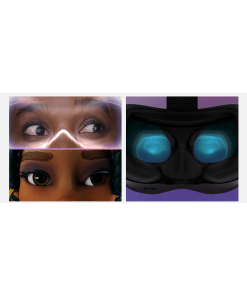 משקפי VR מקצועי עם מצב DisplayPort כולל מעקב עיניים בצבע שחור VIVE | VIVE Focus Vision