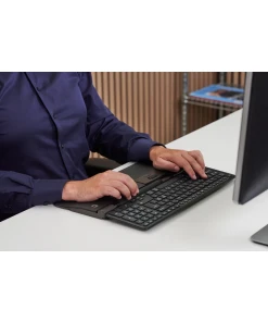 קיט עכבר ומקלדת ארגונומית הכוללת משטח לכף היד יחד חיבור חוטי Contour | Ultimate Work Station | RollerMouse Pro | Vegan Leather | Black