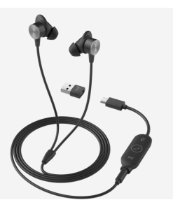 אוזניות מקצועיות כולל מיקרופון חיבור USB-C/USB/AUX חוטי כולל כבל באורך 1.45 מטר Logitech | Zone Wired Earbuds