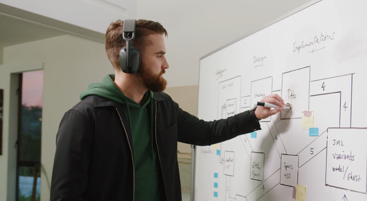 אוזניות מקצועיות כולל מיקרופון חיבור USB-C/USB/Bluetooth אלחוטי כולל כבל באורך 1.3 מטר Logitech | Zone Vibe 125