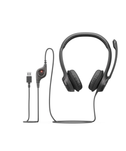 אוזניות מקצועיות כולל מיקרופון חיבור USB אלחוטי כולל כבל באורך 1 מטר Logitech | H390 USB Computer Headset