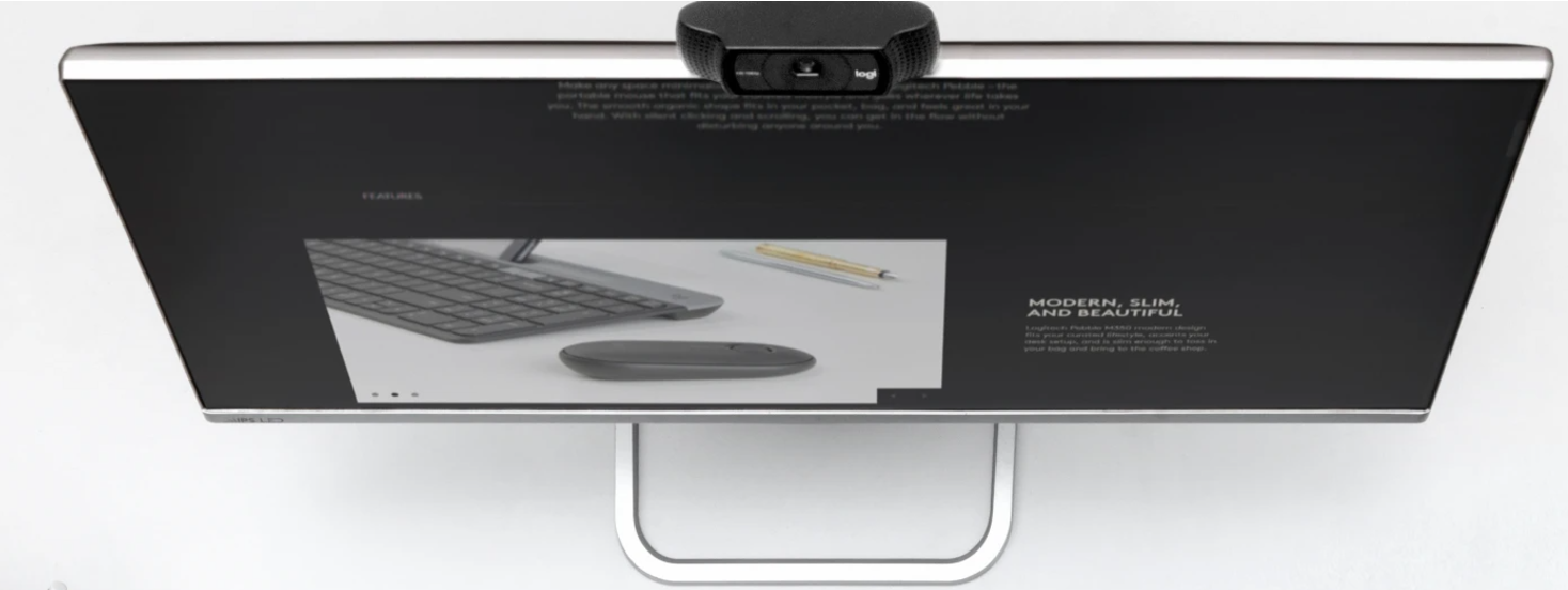 מצלמת רשת גמישה ומקצועית 4K Ultra HD חיבור USB חוטי כולל כבל באורך 1.5 מטר Logitech | C920s PRO HD WEBCAM