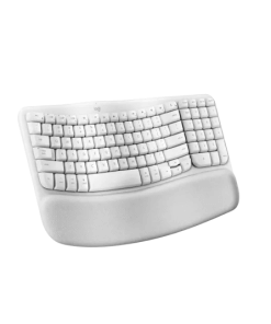 מקלדת ארגונומית לMAC כולל תומך לכף היד חיבור אלחוטי Logitech | Wave Keys for Mac