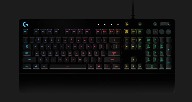 מקלדת גיימינג מקצועית חיבור USB חוטי כולל כבל באורך 1.8 מטר Logitech | G213 Prodigy