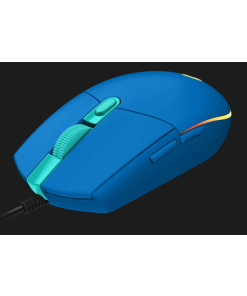 עכבר גיימינג ארגונומי הכולל 6 לחצנים ניתנים לתכנות חיבור USB חוטי טווח 10 מטר Logitech | G203