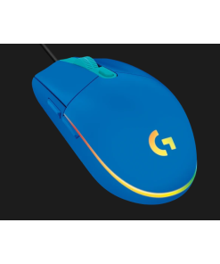 עכבר גיימינג ארגונומי הכולל 6 לחצנים ניתנים לתכנות חיבור USB חוטי טווח 10 מטר Logitech | G203