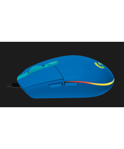 עכבר גיימינג ארגונומי הכולל 6 לחצנים ניתנים לתכנות חיבור USB חוטי טווח 10 מטר Logitech | G203