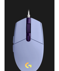 עכבר גיימינג ארגונומי הכולל 6 לחצנים ניתנים לתכנות חיבור USB חוטי טווח 10 מטר Logitech | G203