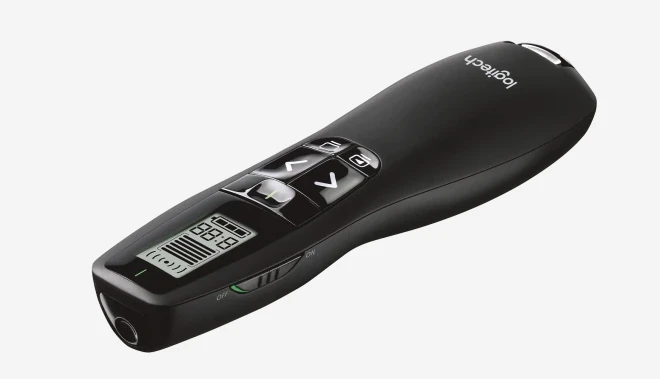 שלט למצגות כולל חיישן תנועה חיבור בלוטוס אורך הכבל עד 30 מטר Logitech | R800 Laser Presentation Remote