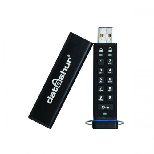 זיכרון נייד מוצפן חיבור USB 2.0 תואם לרוב מערכות ההפעלה iStorage | 5060220250796 | IS-FL-DA-256-8 | 256bit 8GB Encrypted USB Flash Drive