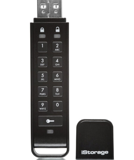 זיכרון נייד מוצפן חיבור USB3.0 תואם לרוב מערכות ההפעלה iStorage | 5060220251205 | IS-FL-DAP3-B-32 | datAshur Personal2 32GB