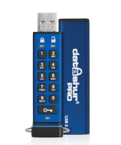 זיכרון נייד מוצפן חיבור USB3.2 מעוצב iStorage 5060220251137 IS-FL-DA3-256-8 datAshur Pro USB3 256-bit 8GB