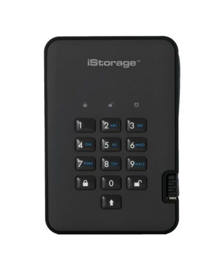 כרטיס לזיכרון נייד מוצפן מעוצב iStorage 5060220251250 IS-DA2-256-SSD-128-B diskAshur2 SSD 256-bit 128GB - Black
