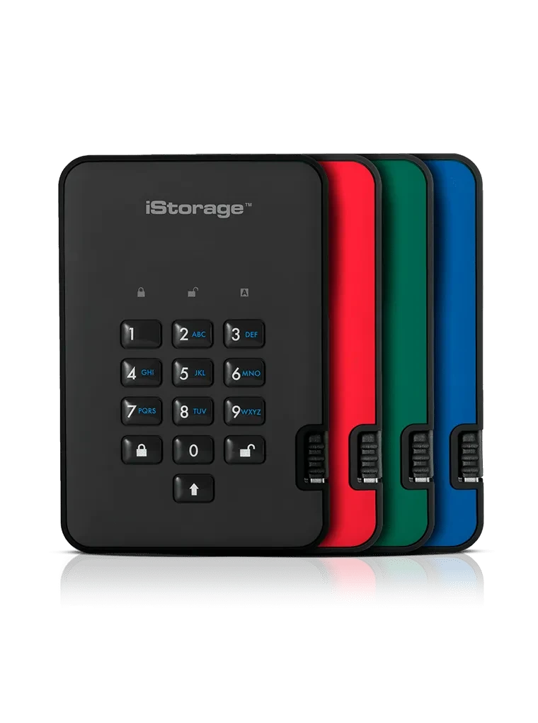 כרטיס לזיכרון נייד מוצפן מעוצב iStorage | 5060220251229 | IS-DA2-256-500-B | diskAshur2 256-bit 500GB - Black