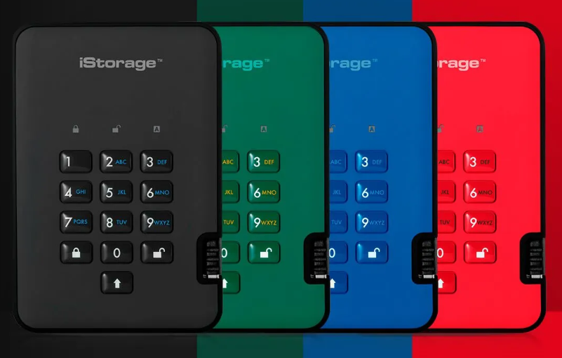 כרטיס לזיכרון נייד מוצפן מעוצב iStorage diskAshur2 256-bit - Black