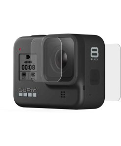 מדבקת הגנה קדמית + אחורית ל Hero8 מהיר GoPro זכוכית מחוסמת להגנה מירבית GoPro | 171073H