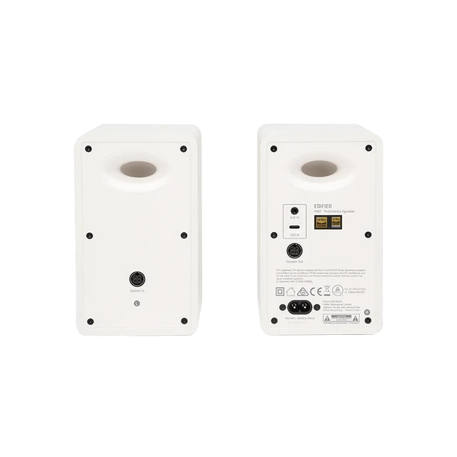 רמקולים מדפיים Bluetooth באיכות גבוהה עם תמיכה ב-Hi-Res בצבע לבן Edifier | EDF100074w | M60 - DT Bluetooth Bookshelf Speaker HiRes