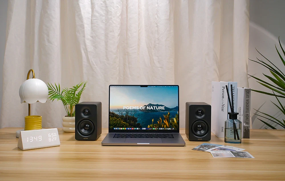 רמקולים מדפיים Bluetooth באיכות גבוהה עם תמיכה ב-Hi-Res בצבע שחור Edifier | EDF100074b | M60 - DT Bluetooth Bookshelf Speaker HiRes