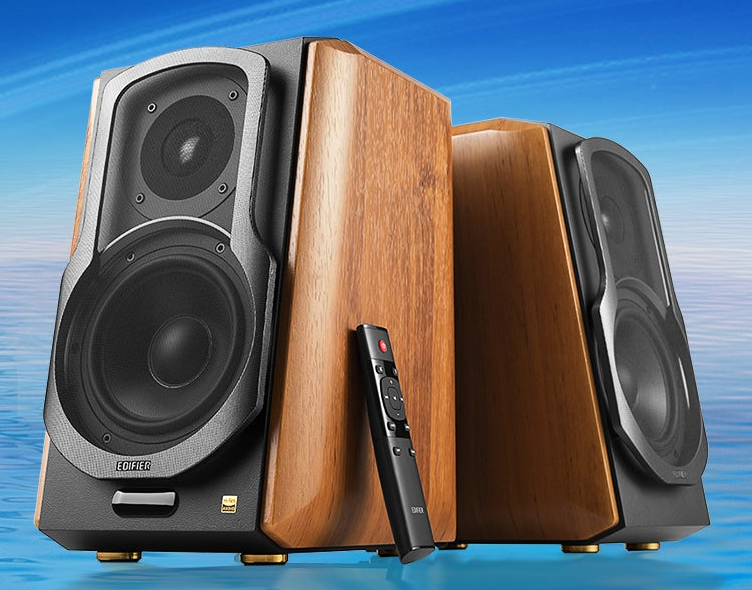 רמקולים מדפיים בעוצמה גבוהה עם תמיכה ב-Hi-Res בצבע חום Edifier | EDFS1000MKIIbr | S1000MKII - Powered Bookshelf Speakers