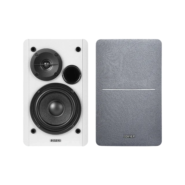 רמקולים מדפיים חיבורי AUX כפולים בצבע לבן Edifier | EDFR1280Tw | R1280T - Powerful Bookshelf Speakers - Retro
