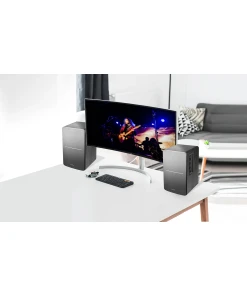 רמקולים מדפיים חיבורי AUX כפולים בצבע שחור Edifier | EDFR1280Tb | R1280T - Powerful Bookshelf Speakers - Retro