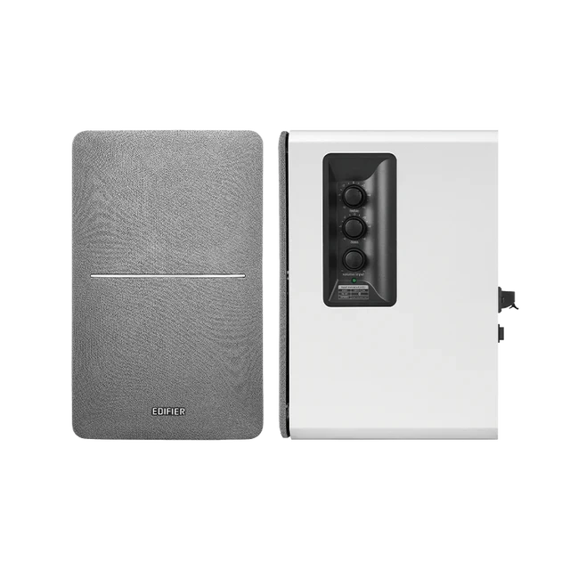 רמקולים מדפיים עם חיבורי Bluetooth ו-Optical בצבע אפור Edifier | EDF100016w | R1280DB - Powerful Bookshelf Speakers
