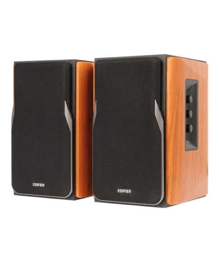 רמקולים מדפיים עם חיבורי Bluetooth ו-Optical בצבע חום Edifier | EDF100035br | R1380DB - Professional Bookshelf Speakers