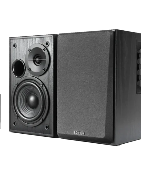 רמקולים מדפיים עם כניסות מיקרופון לשימוש ביתי או לאירועים בצבע שחור Edifier | EDF100048b | R1580MB - Active 2.0 Bookshelf Speaker Set