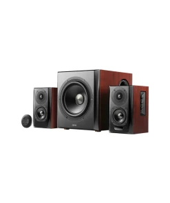 רמקולים קומפקטיים + סאב עם איכות שמע מעולה בצבע חום Edifier | EDF100040br | S350DB - Bookshelf Speaker+Sub 2.1 Speaker