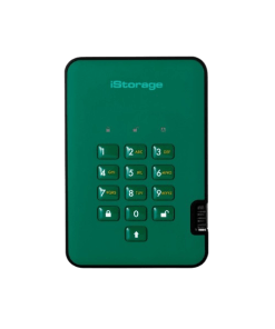 כרטיס לזיכרון נייד מוצפן מעוצב iStorage | 5060220254602 | IS-DA3-256-8000-GN | diskAshur3 HDD 256-bit 8TB - Green