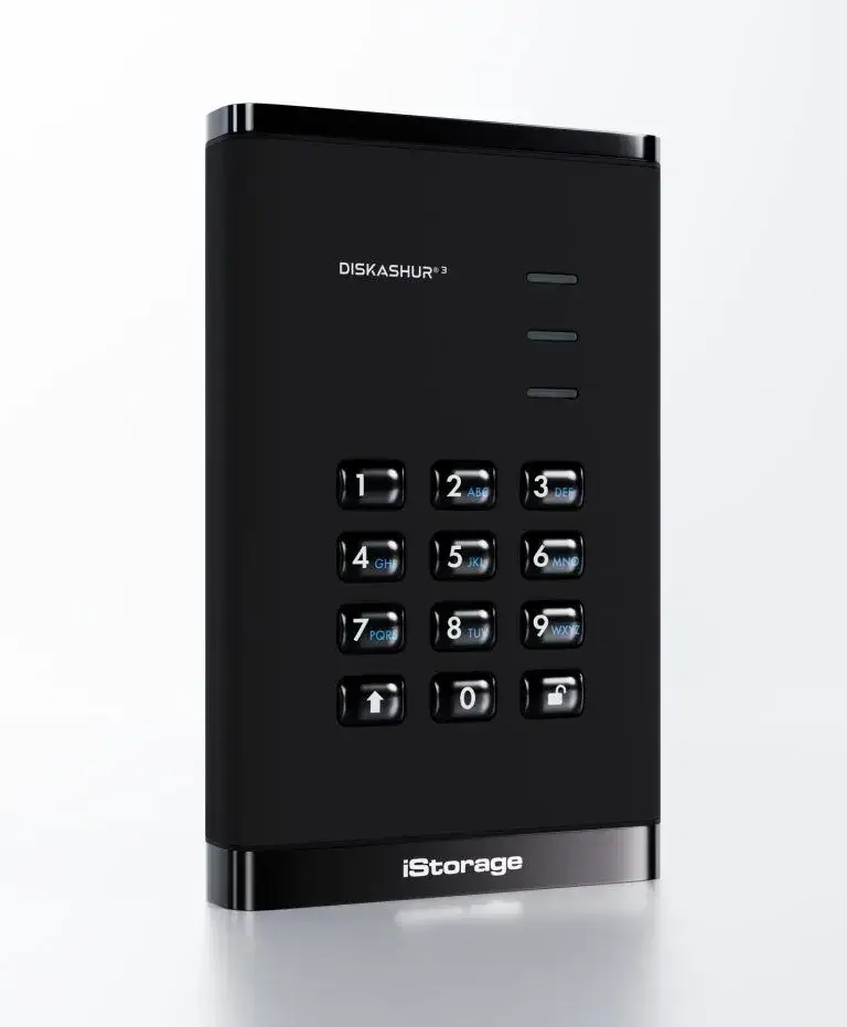כרטיס לזיכרון נייד מוצפן מעוצב iStorage IS-DA3-256-B diskAshur3 HDD 256-bit - Black