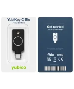 YubiKey C Bio – מפתח אבטחה ביומטרי USB-C | אבטחת FIDO2 מתקדמת